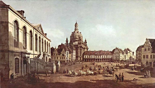 127-Вид Дрездена, Новый рынок со стороны Еврейского подворья. 17